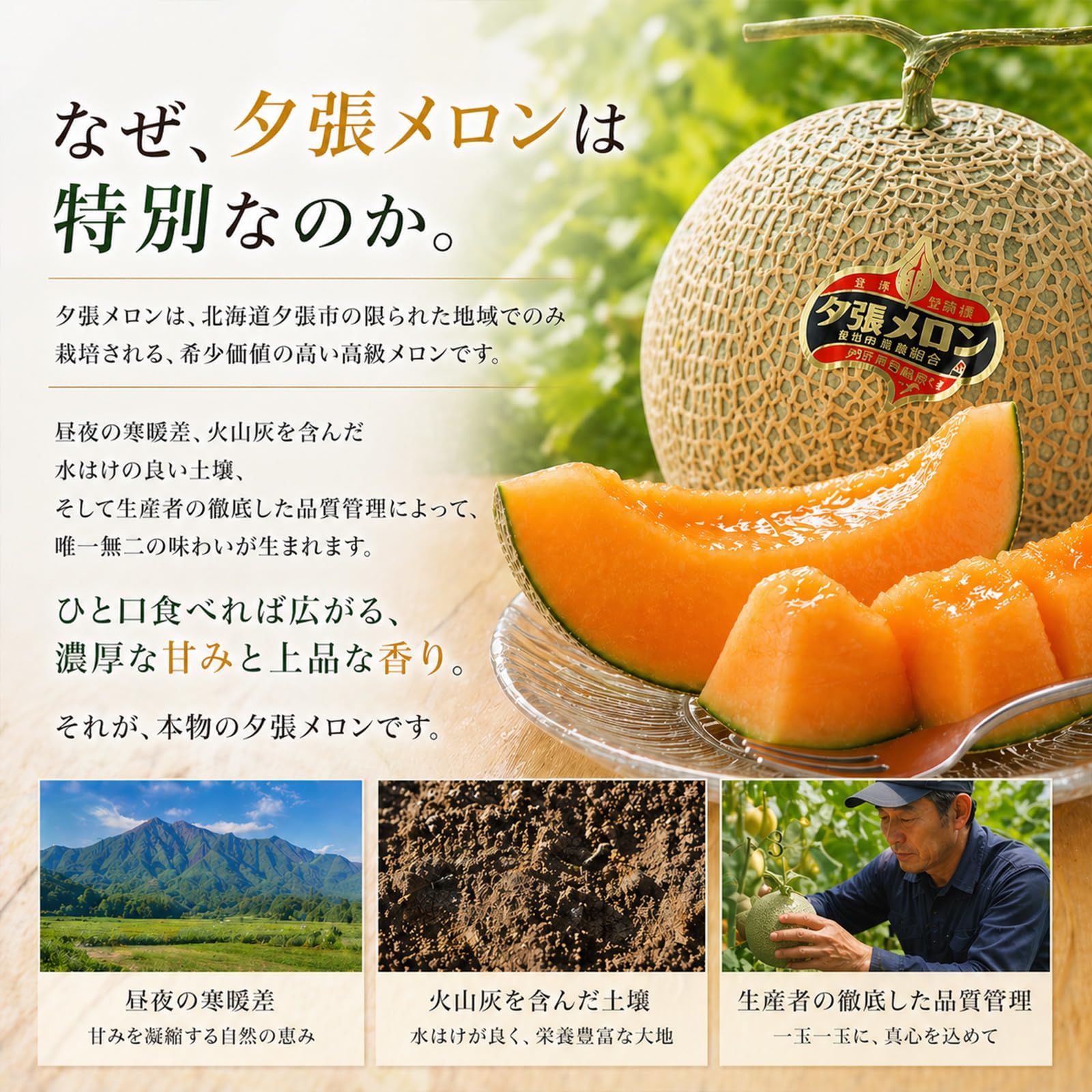 Amazon.co.jp: 北海道初夏の贈り物 夕張愛渓メロン秀品＆北海道産